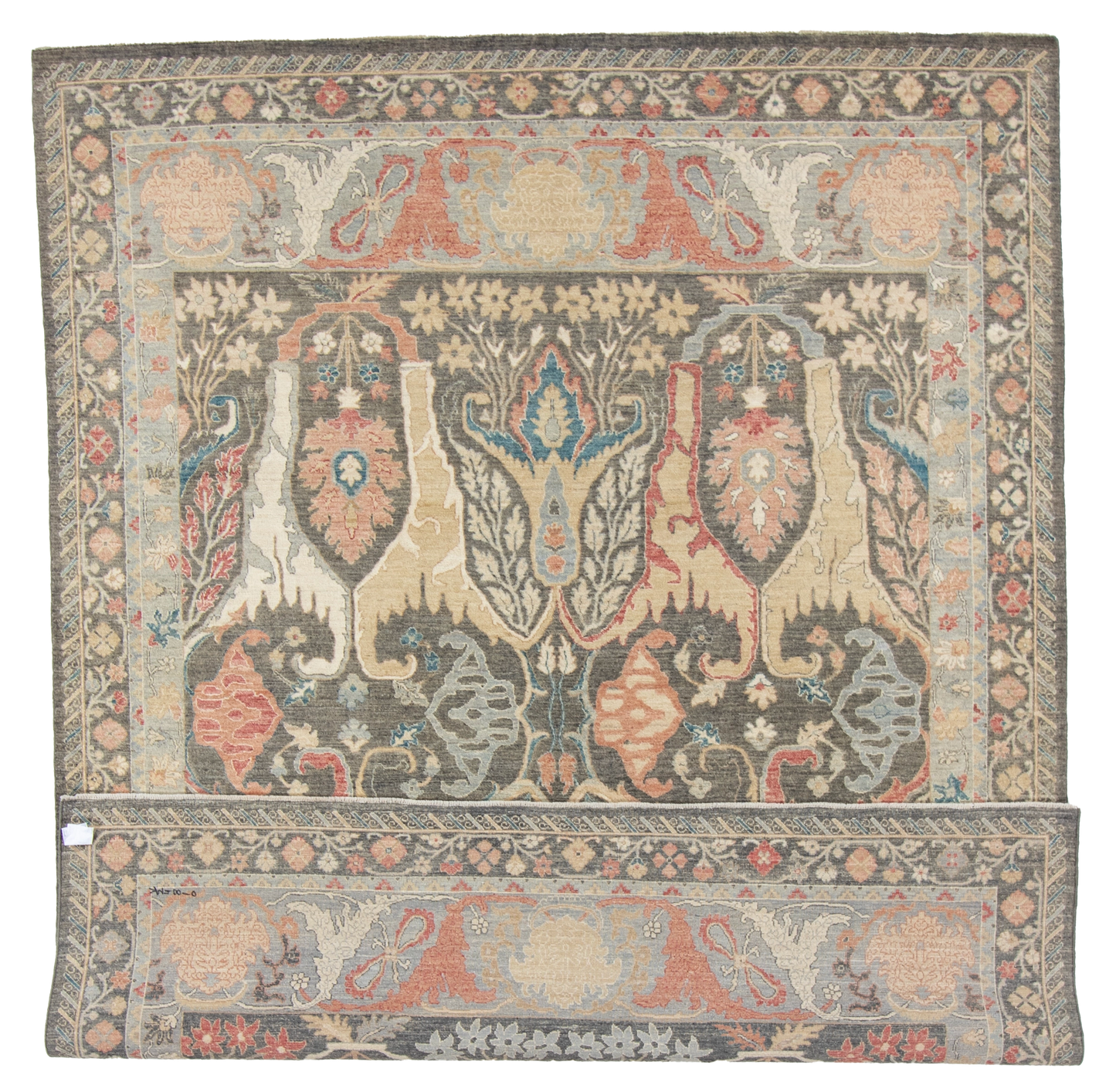 W 8 L 10.3 Bijar 100% Wool Hand-Woven All-Over Design - 66842