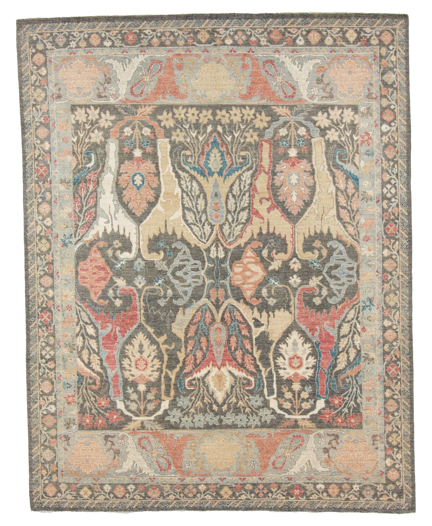 W 8 L 10.3 Bijar 100% Wool Hand-Woven All-Over Design - 66842