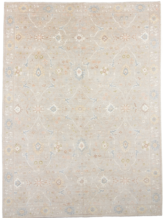 W 8.10 L 11.11 Sultan Abad 100% Wool Hand-Woven All-Over Design - 66843