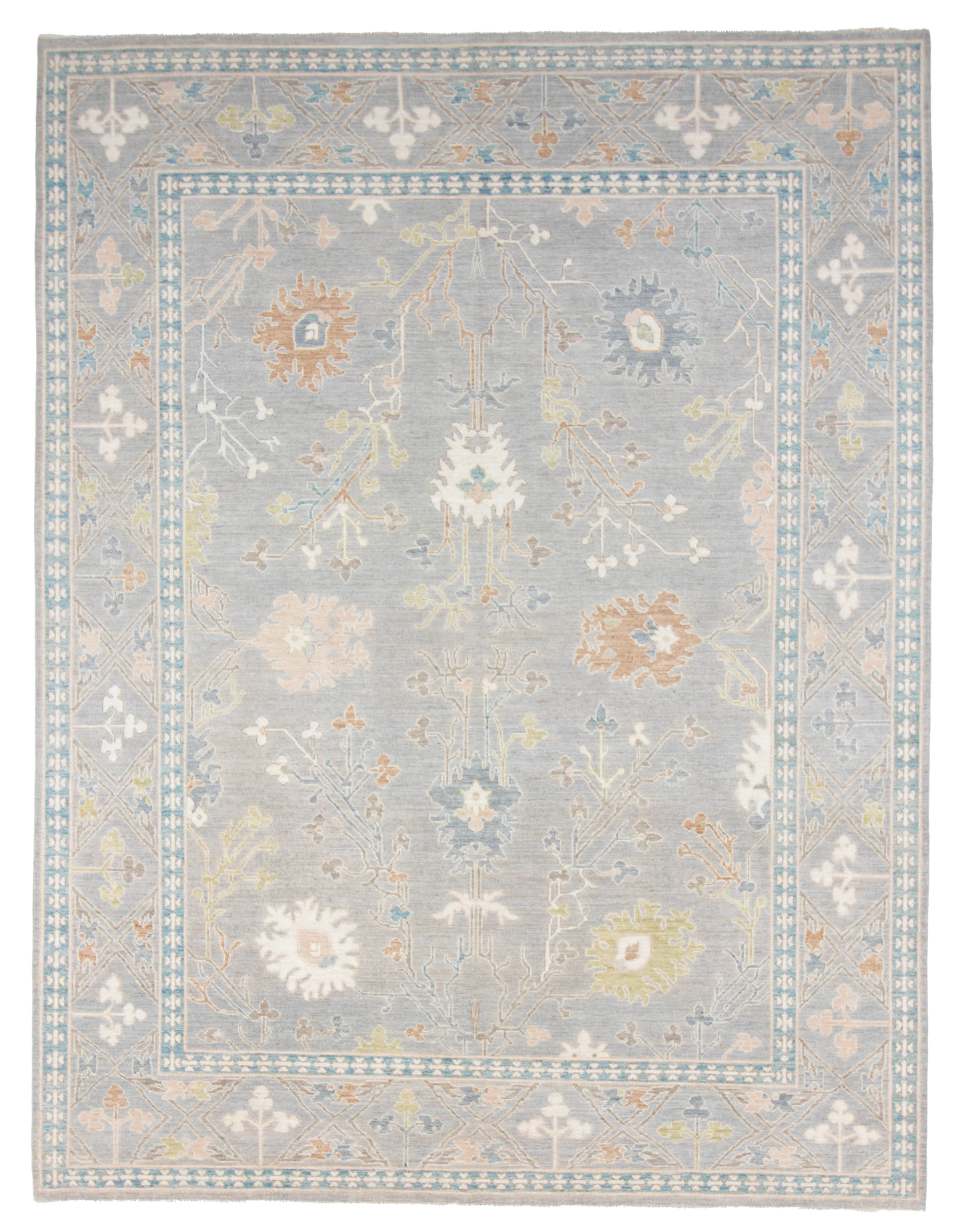 W 8.11 L 11.7 Ziegler 100% Wool Hand-Woven All-Over Design - 66844