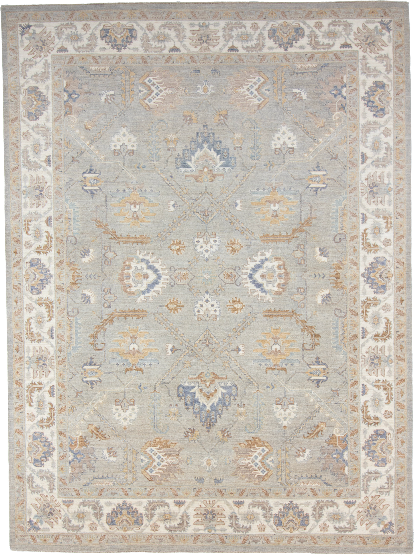 W 8.11 L 12 Sultan Abad 100% Wool Hand-Woven All-Over Design - 66849