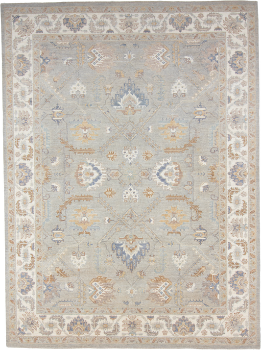 W 8.11 L 12 Sultan Abad 100% Wool Hand-Woven All-Over Design - 66849