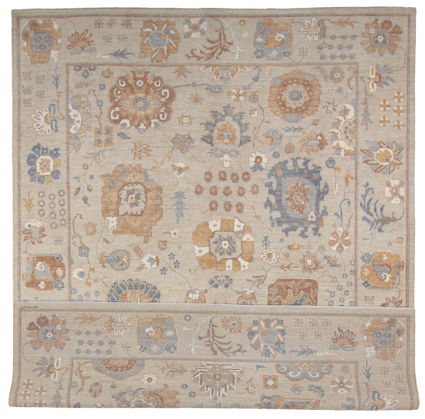 W 8.11 L 11.4 Ziegler 100% Wool Hand-Woven All-Over Design - 66850