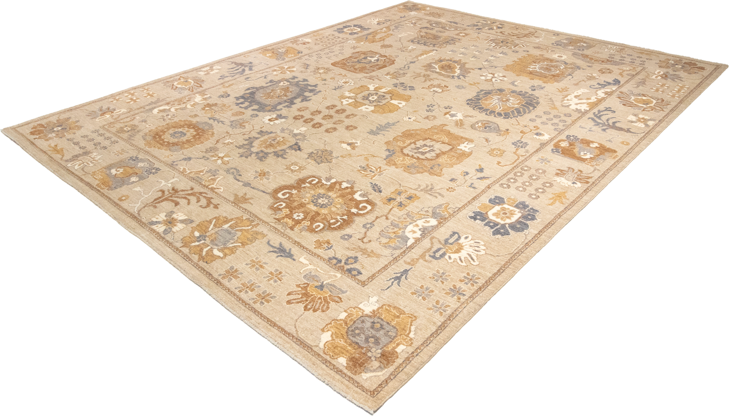 W 8.11 L 11.4 Ziegler 100% Wool Hand-Woven All-Over Design - 66850