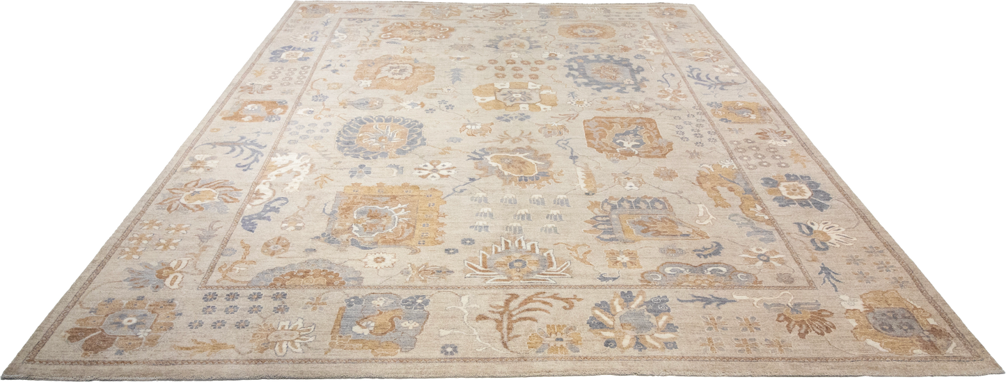 W 8.11 L 11.4 Ziegler 100% Wool Hand-Woven All-Over Design - 66850