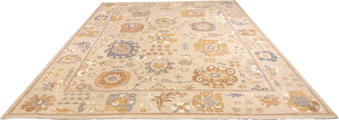 W 8.11 L 11.4 Ziegler 100% Wool Hand-Woven All-Over Design - 66850