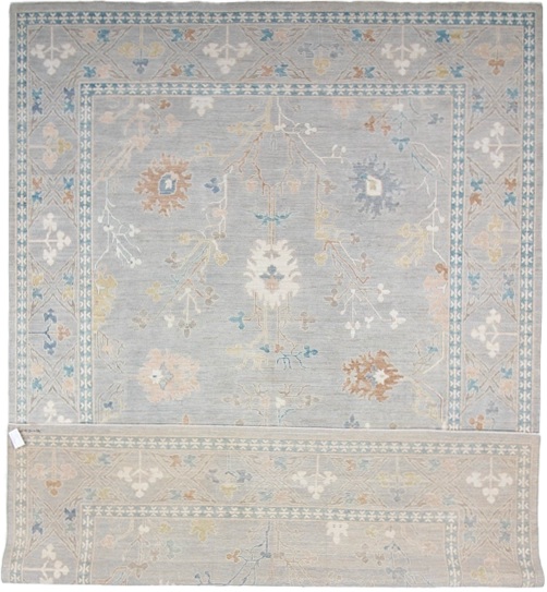 W 9.10 L 13.9 Mahal 100% Wool Hand-Woven All-Over Design - 66852