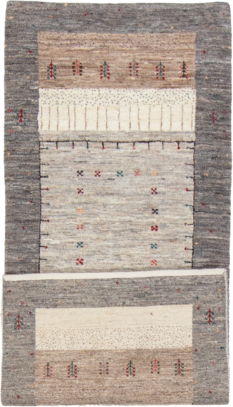 W 2.7 L 6.5 Gabbeh Runner 100% Wool Hand-Woven All-Over Design - 66861