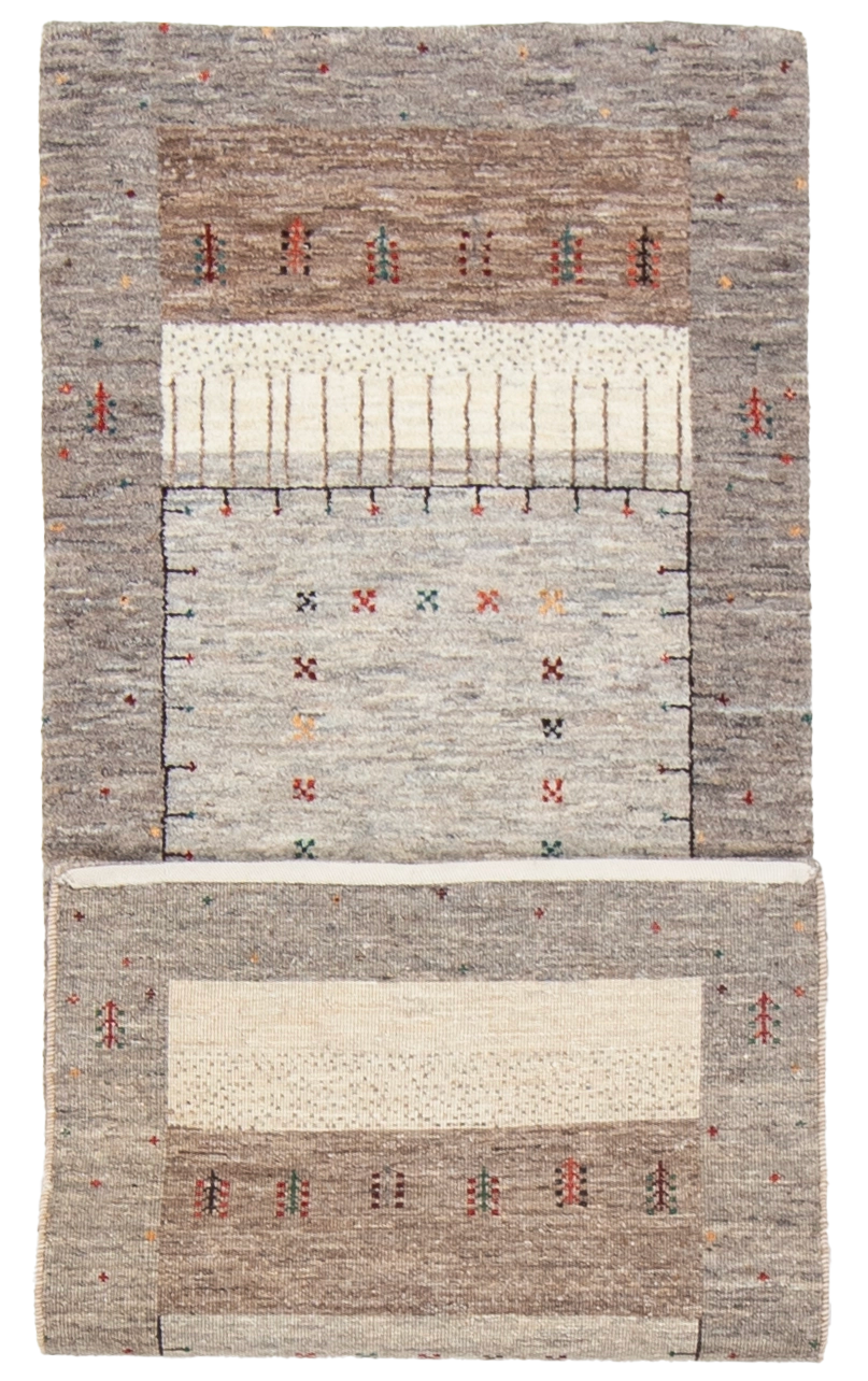 W 2.7 L 6.5 Gabbeh Runner 100% Wool Hand-Woven All-Over Design - 66862