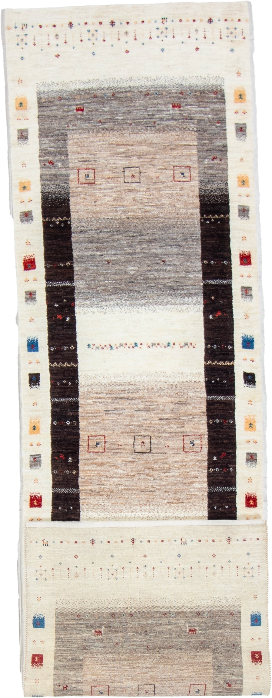 W 2.8 L 9.10 Atash 100% Wool Hand-Woven Allover Design - 66864