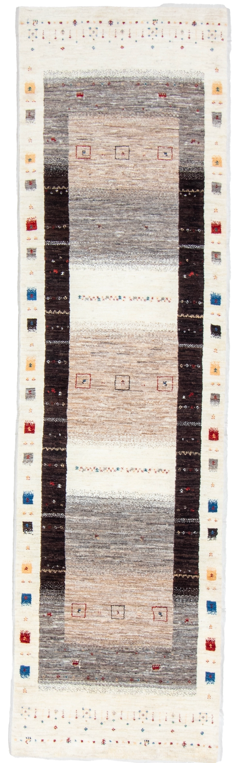 W 2.8 L 9.10 Atash 100% Wool Hand-Woven Allover Design - 66864