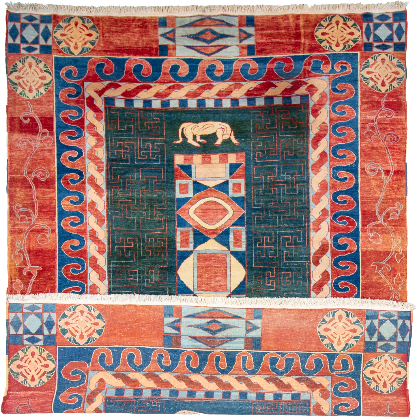 W 9.10 L 12.7 Turkish 100% Wool Hand-Woven All-Over Design - 66879