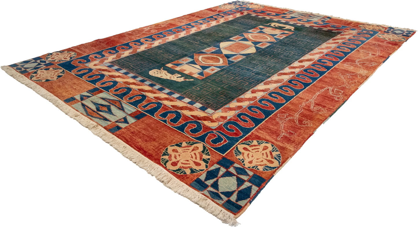 W 9.10 L 12.7 Turkish 100% Wool Hand-Woven All-Over Design - 66879