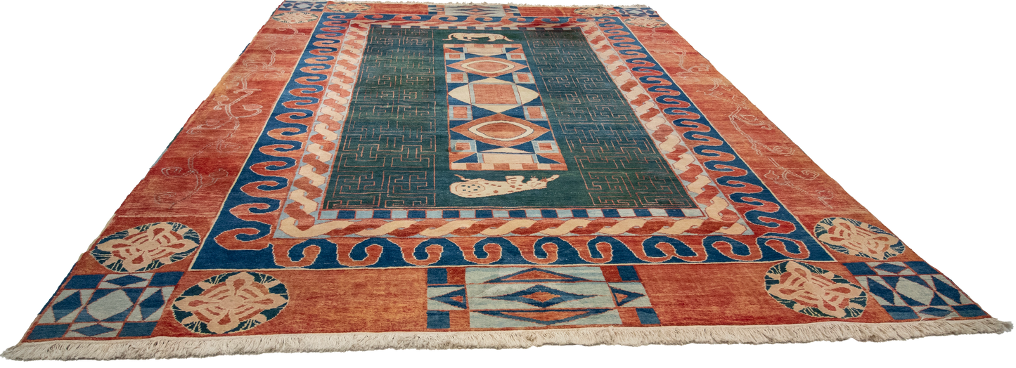 W 9.10 L 12.7 Turkish 100% Wool Hand-Woven All-Over Design - 66879