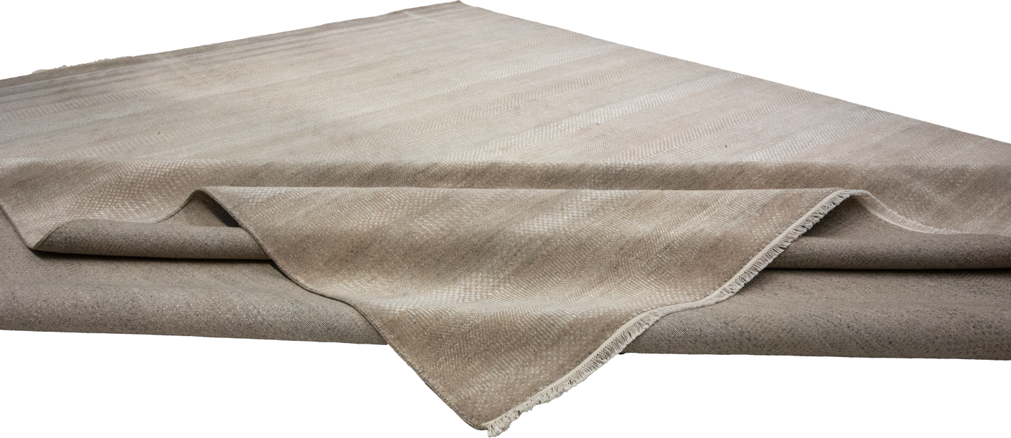 W 11.10 L 15.2 Modern 100% Wool Hand-Woven All-Over Design - 66881