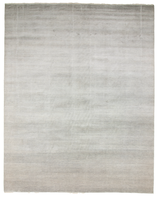 W 12 L 15 Modern Wool And Silk Blend Hand-Woven All-Over Design - 66882