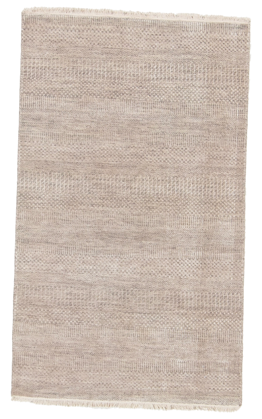 W 3 L 5.1 Modern Wool And Silk Blend Hand-Woven All-Over Design - 66884