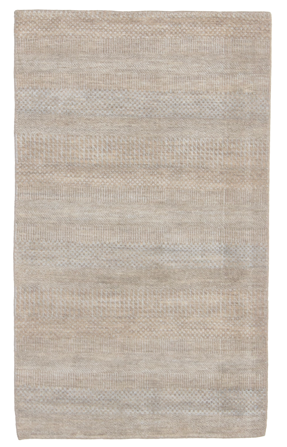 W 3 L 5.1 Modern Wool And Silk Blend Hand-Woven All-0ver Design - 66885