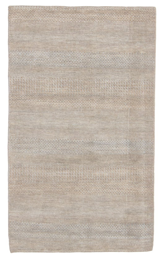 W 3 L 5.1 Modern Wool And Silk Blend Hand-Woven All-0ver Design - 66885