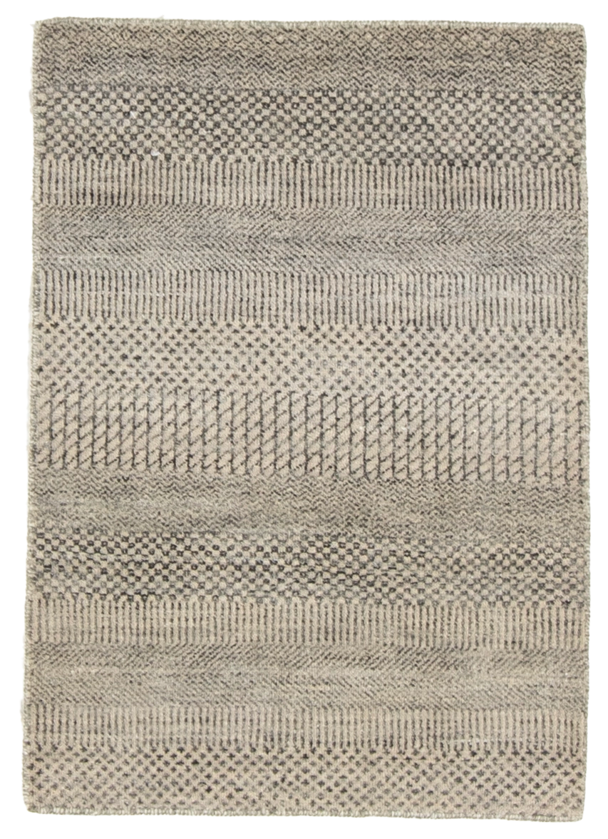 W 2 L 3 Modern 100% Wool Hand-Woven All-Over Design - 66886