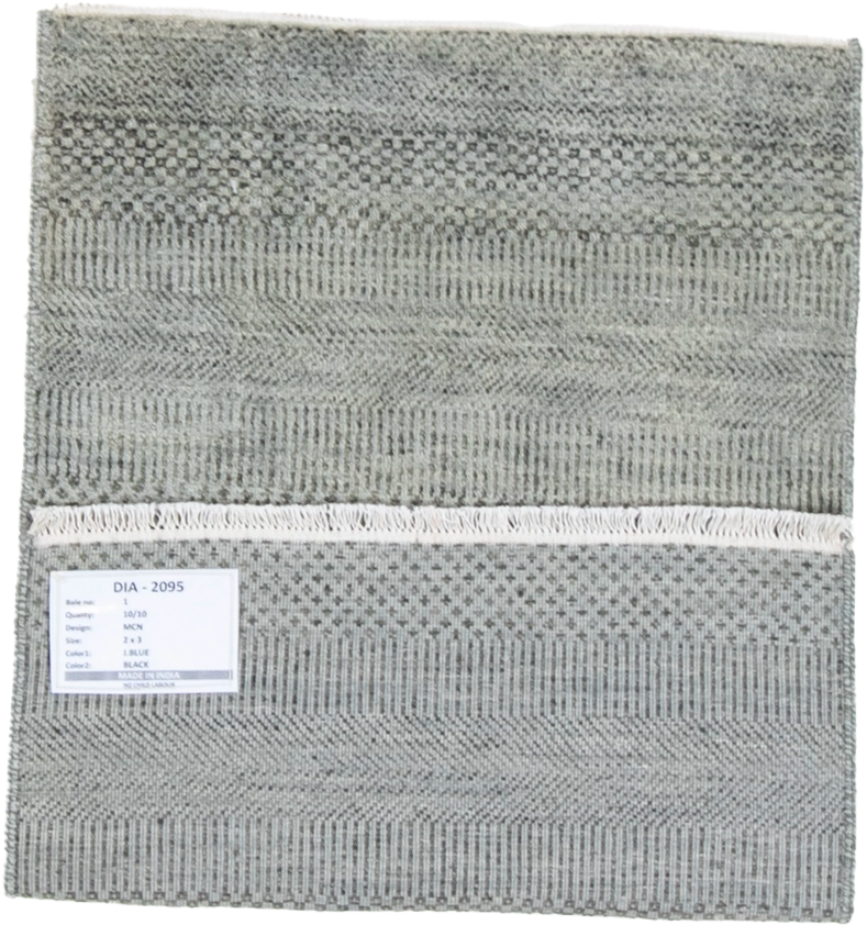 W 2 L 3 Modern Wool And Silk Blend Hand-Woven All-Over Design - 66887