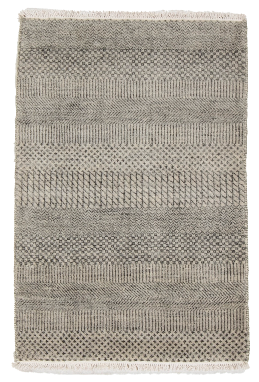 W 2 L 3 Modern 100% Wool Hand-Woven All-Over Design - 66888