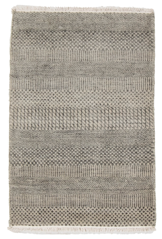 W 2 L 3 Modern 100% Wool Hand-Woven All-Over Design - 66888