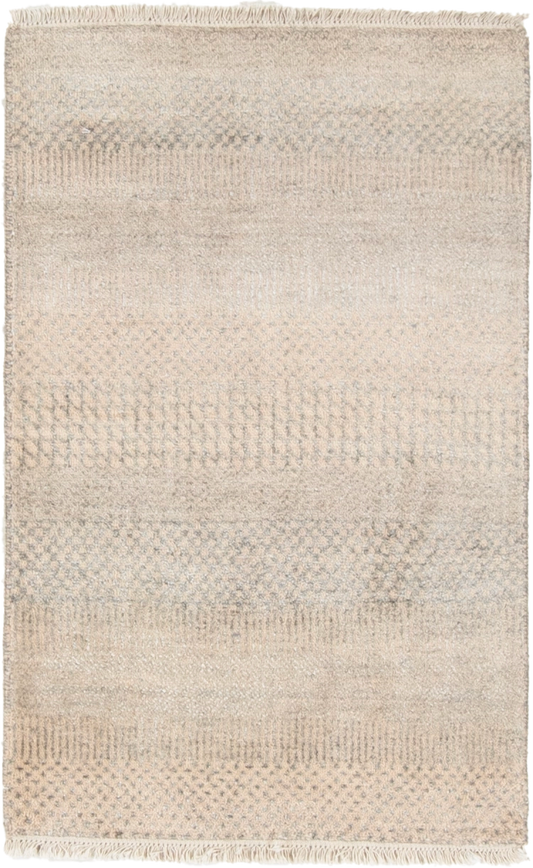 W 2 L 3 Modern Wool And Silk Blend Hand-Woven All-Over Design - 66889