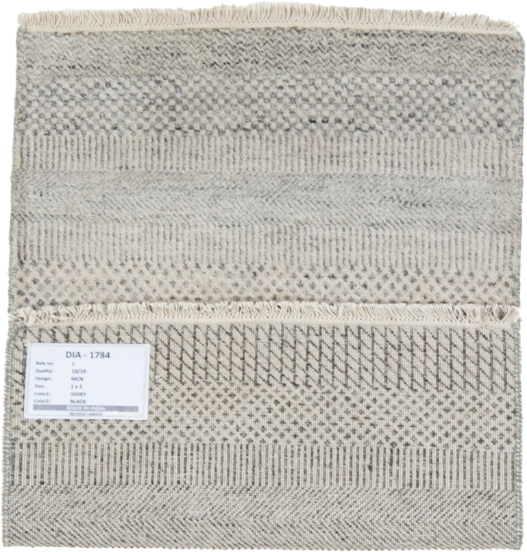 W 2 L 3 Modern Wool And Silk Blend Hand-Woven All-Over Design - 66890
