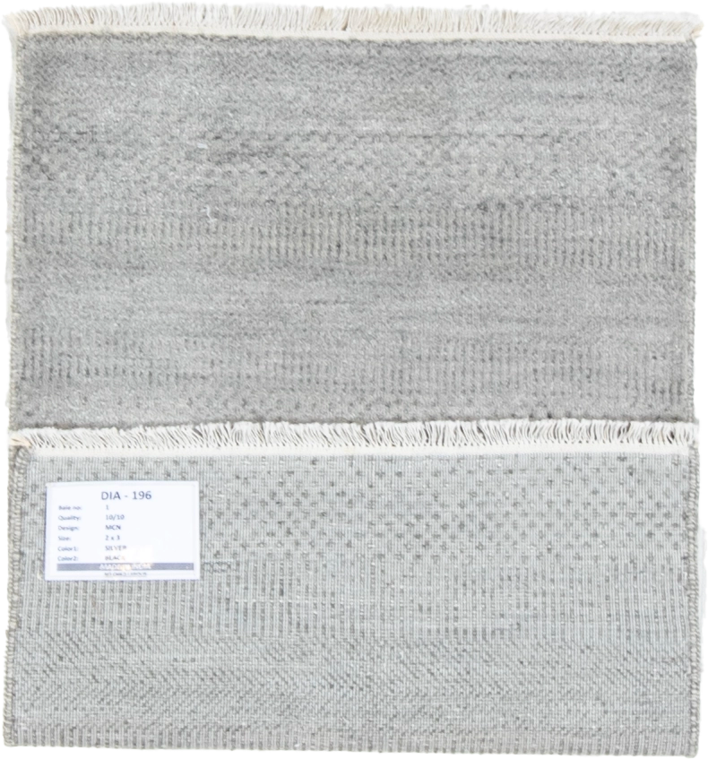 W 2 L 3 Modern Wool And Silk Blend Hand-Woven All-Over Design - 66891
