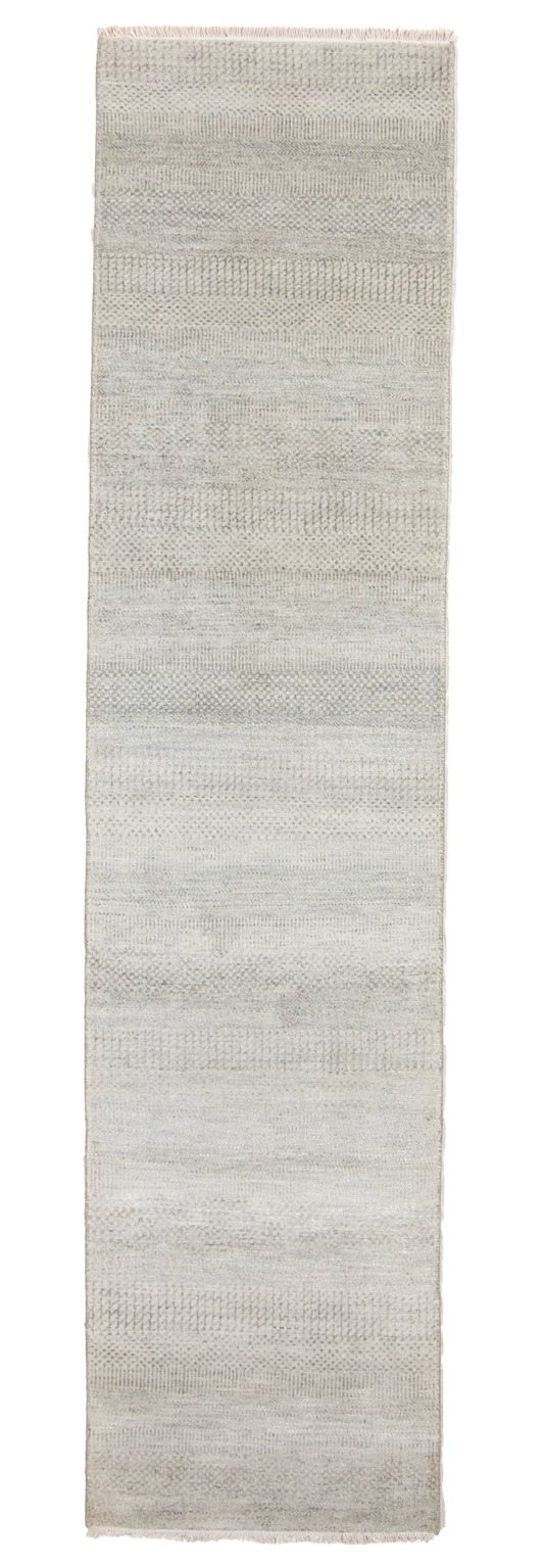 W 2.5 L 10 Modern 100% Wool Hand-Woven All-Over Design - 66895