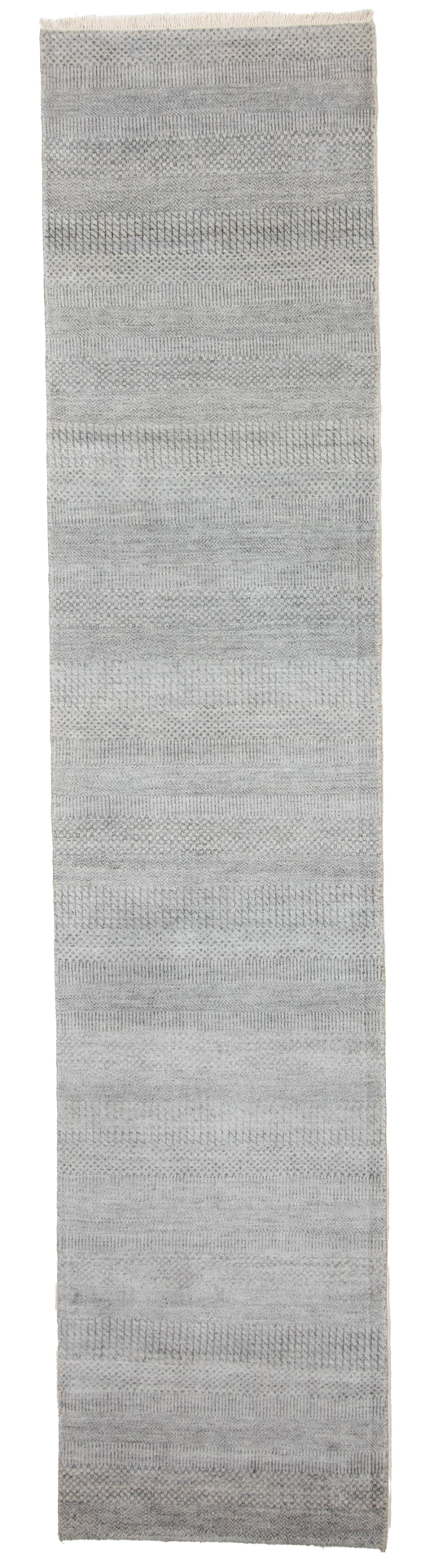 W 2.7 L 11.9 Modern Wool And Silk Blend Hand-Woven All-Over Design - 66896