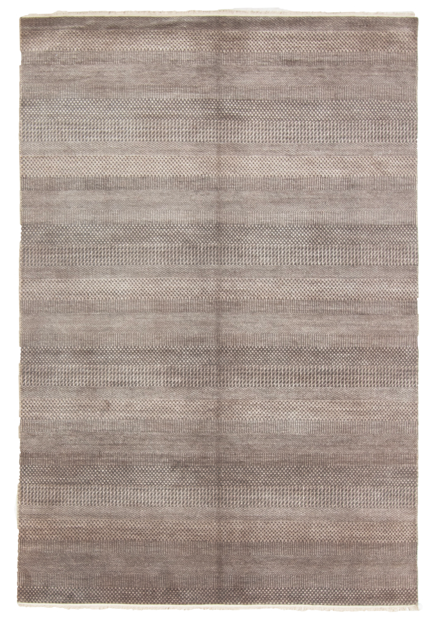 W 6 L 8.11 Modern Wool And Silk Blend Hand-Woven All-Over Design - 66904