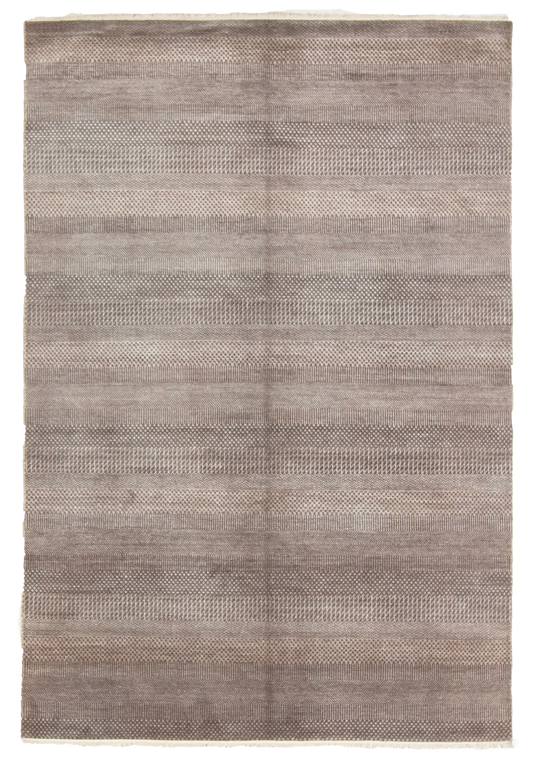 W 6 L 8.11 Modern Wool And Silk Blend Hand-Woven All-Over Design - 66904