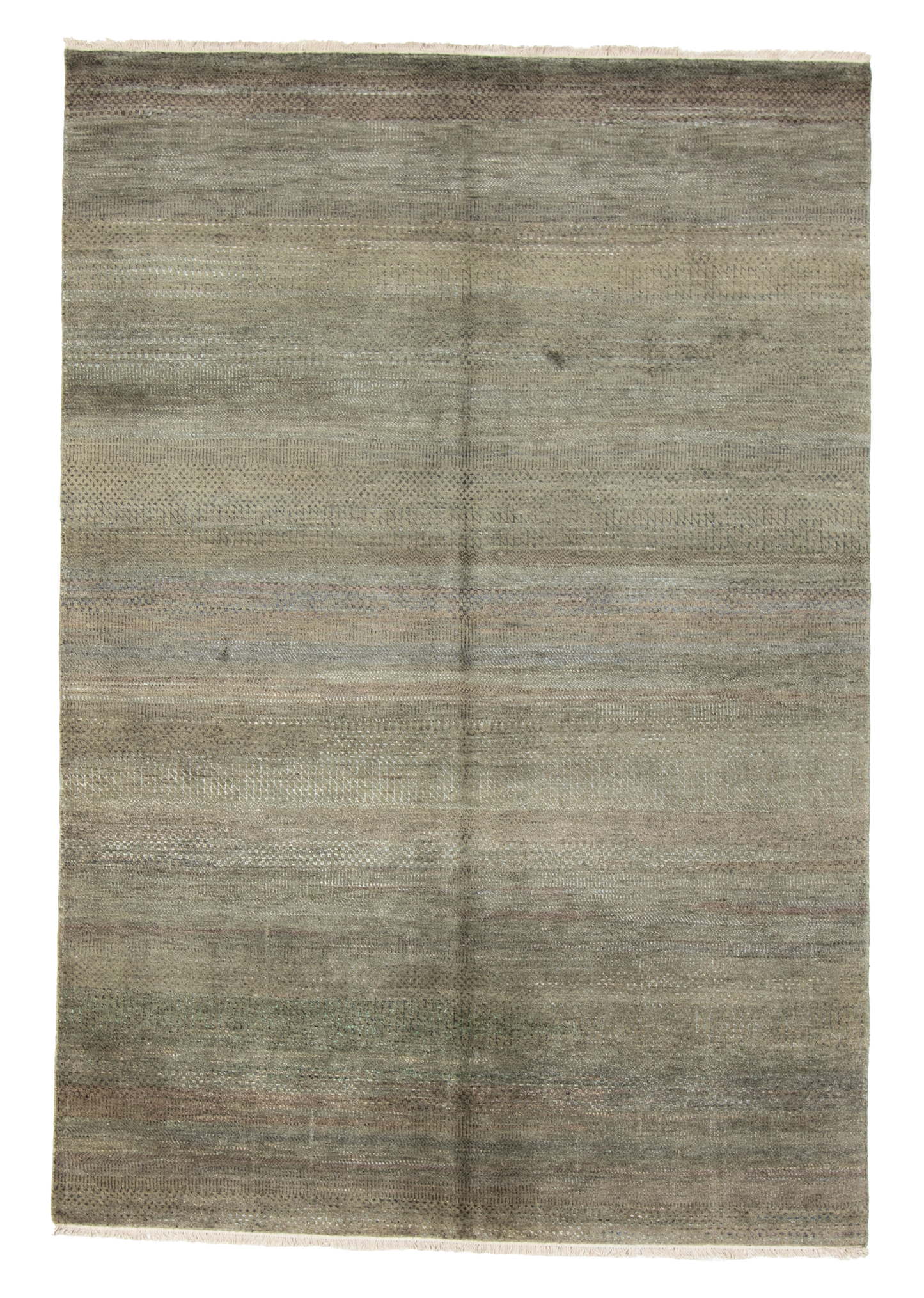 W 6 L 8.8 Modern Wool And Silk Blend Hand-Woven All-Over Design - 66906