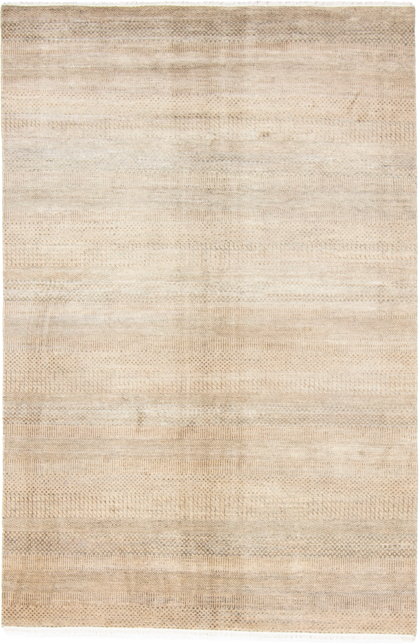 W 6 L 9 Modern Wool And Silk Blend Hand-Woven All-Over Design - 66908