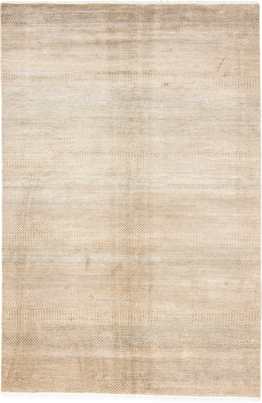 W 6 L 9 Modern Wool And Silk Blend Hand-Woven All-Over Design - 66908