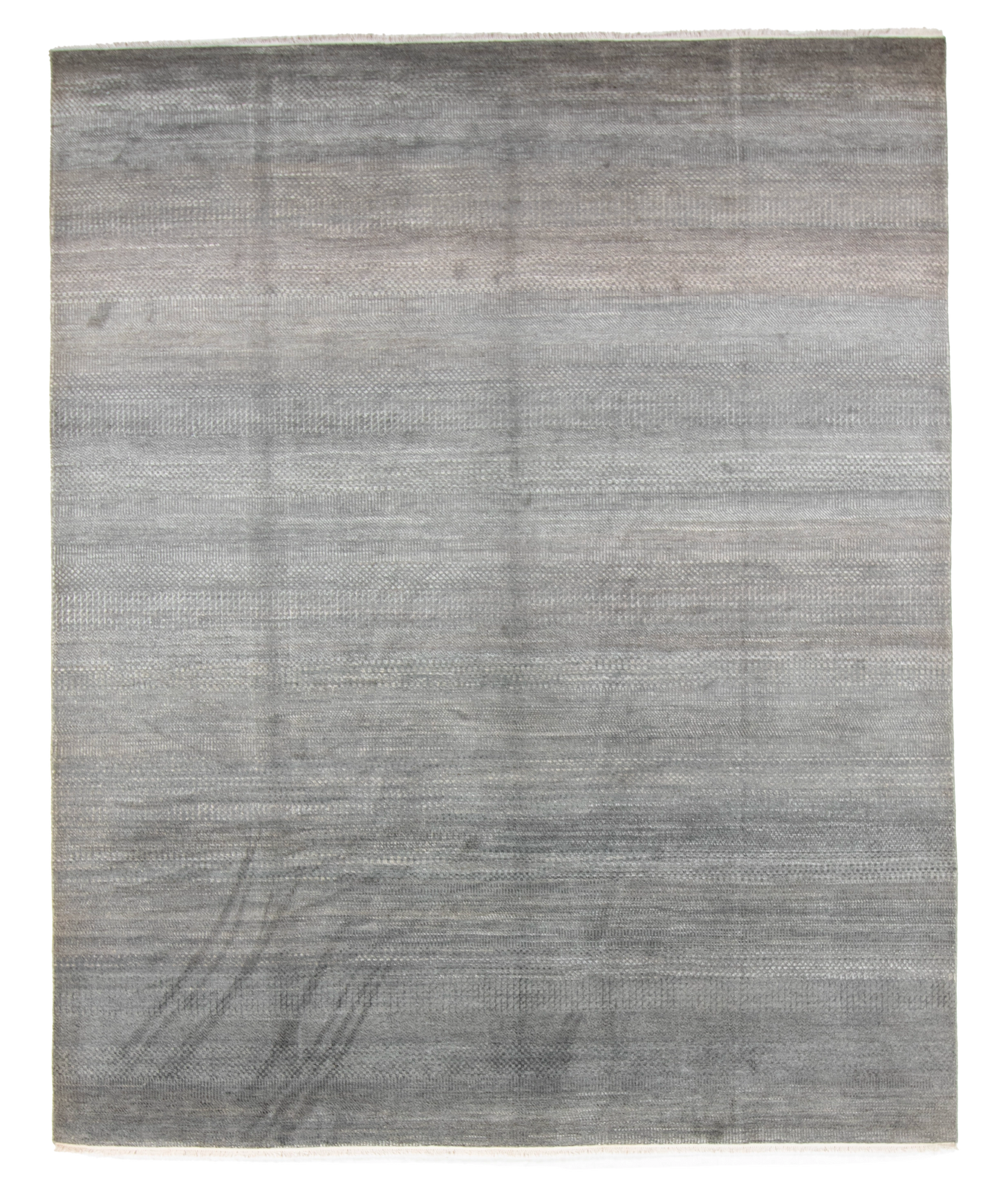 W 8 L 9.9 Modern Wool And Silk Blend Hand-Woven All-Over Design - 66909