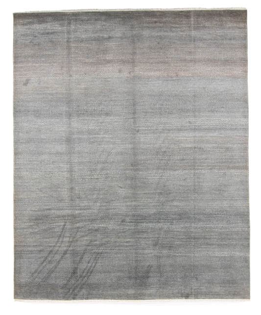 W 8 L 9.9 Modern Wool And Silk Blend Hand-Woven All-Over Design - 66909