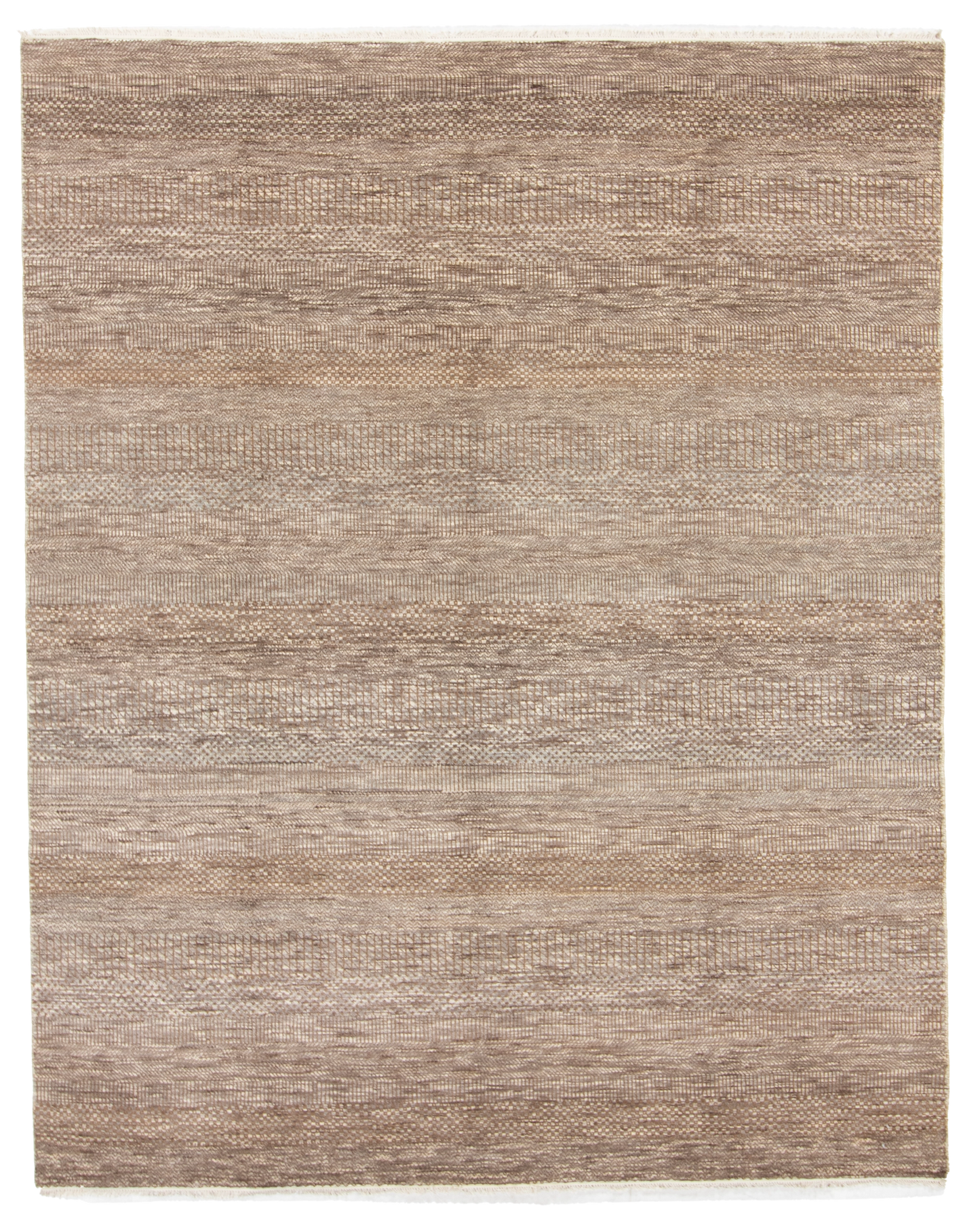 W 7.11 L 9.10 Modern Wool And Silk Blend Hand-Woven All-Over Design - 66911