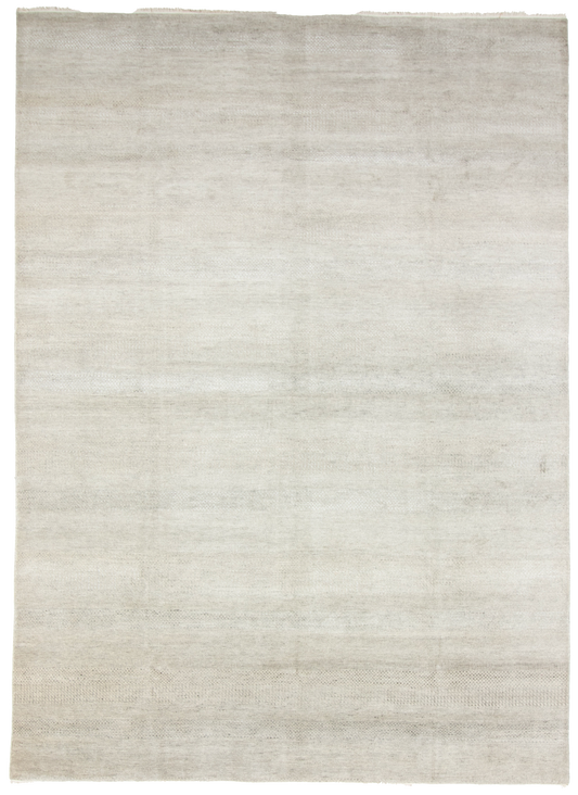 W 9 L 12.4 Modern Wool And Silk Blend Hand-Woven All-Over Design - 66913