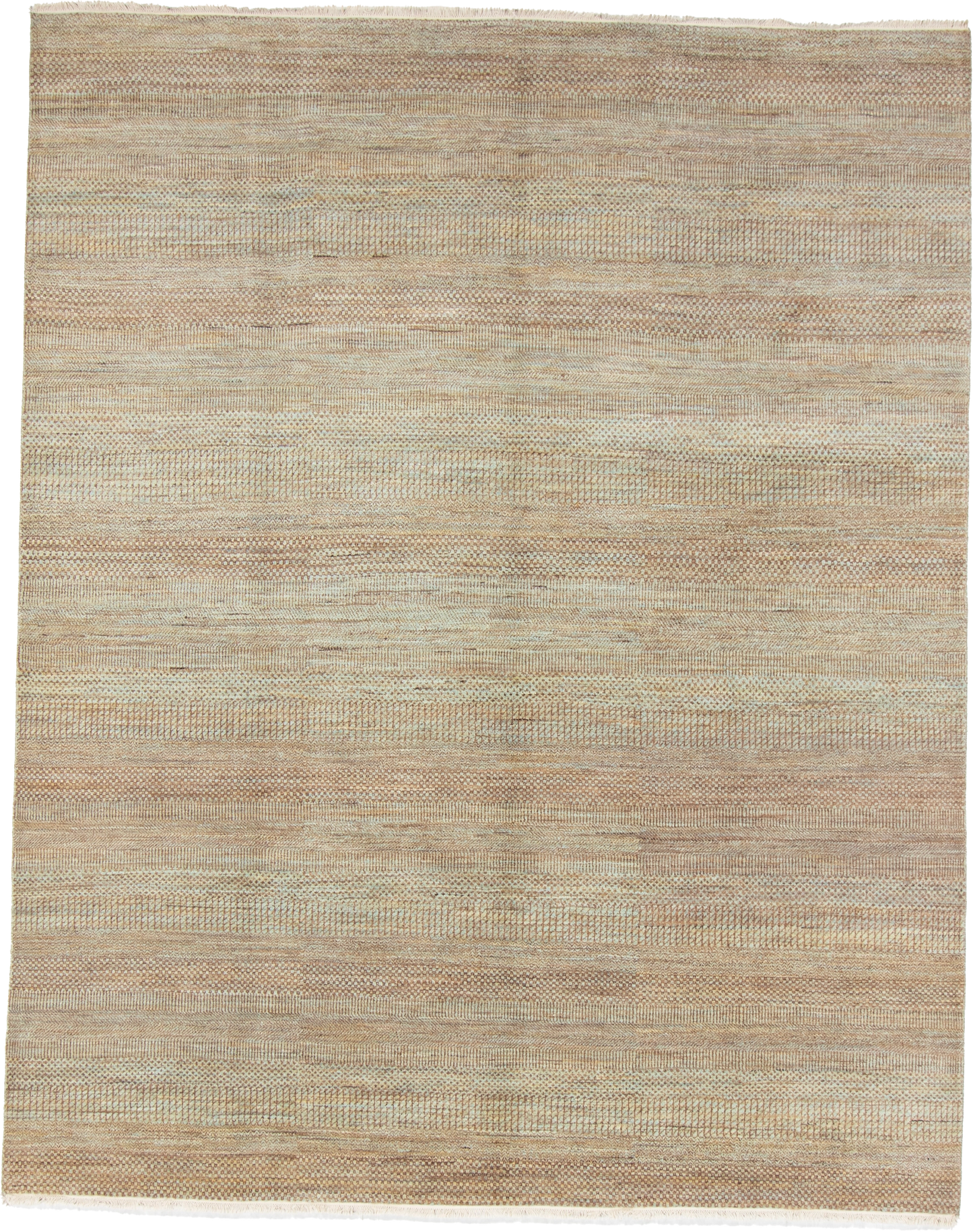 W 8.1 L 10.1 Modern Wool And Silk Blend Hand-Woven All-Over Design - 66915