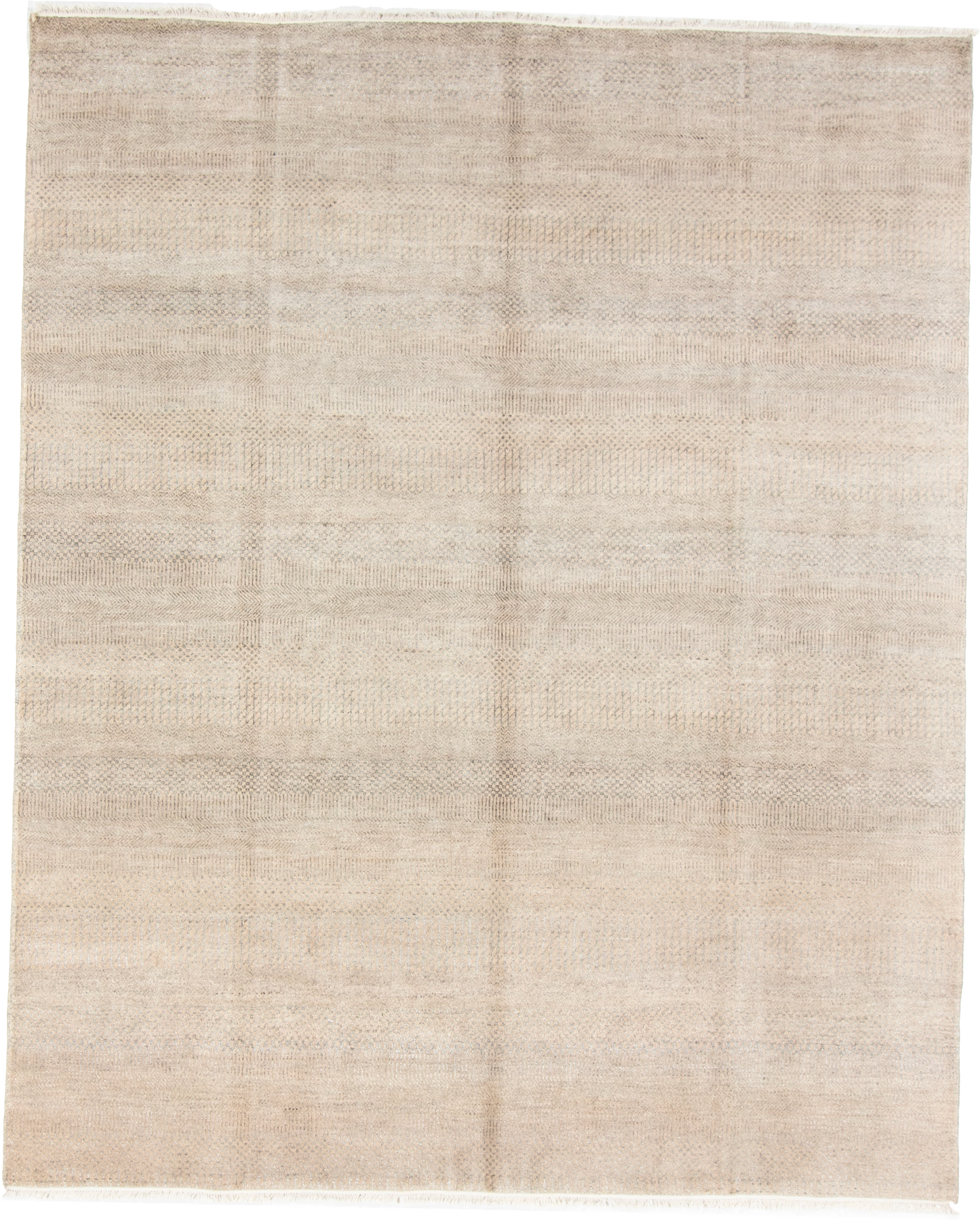 W 8 L 9.10 Modern Wool And Silk Blend Hand-Woven All-Over Design - 66916