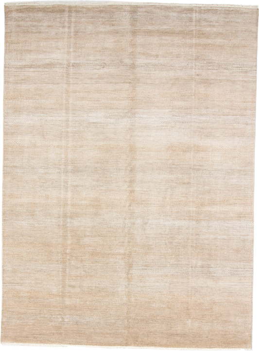 W 9 L 12 Modern Wool And Silk Blend Hand-Woven All-Over Design - 66918