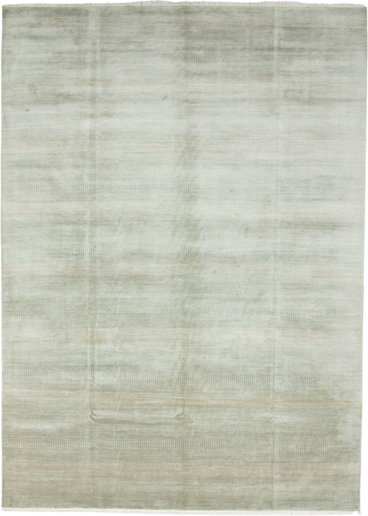 W 10 L 13.11 Modern Wool And Silk Blend Hand-Woven All-Over Design - 66922