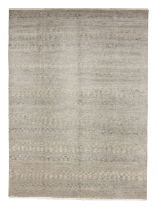 W 8.11 L 12 Modern Wool And Silk Blend Hand-Woven All-Over Design - 66924