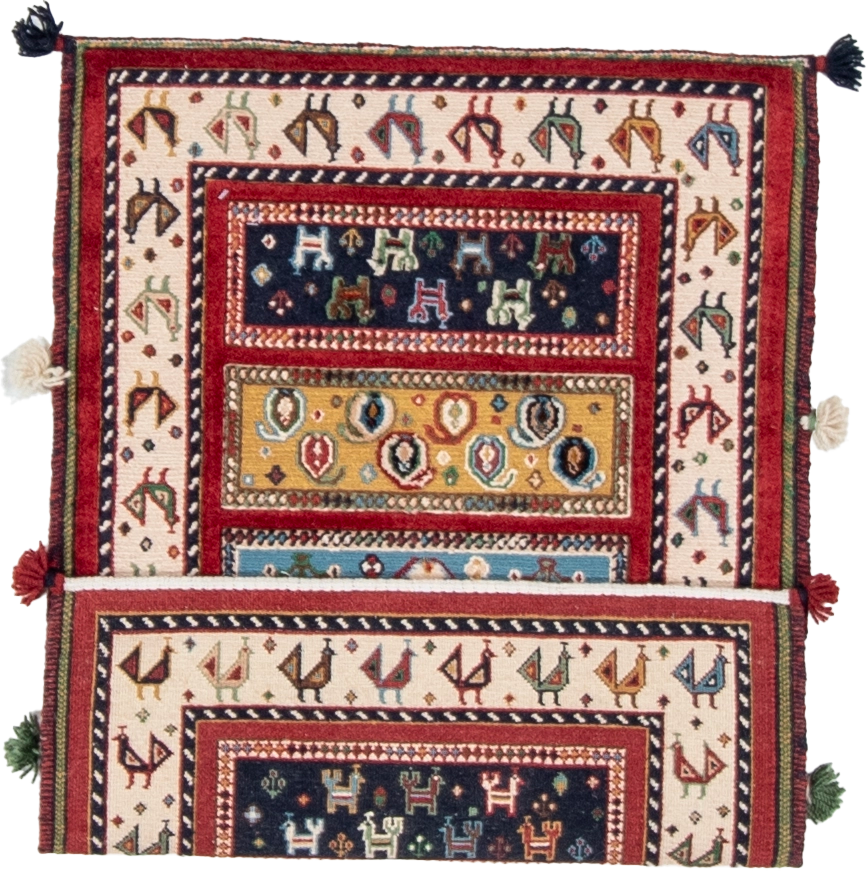 W 2 L 3 Baluch 100% Wool Hand-Woven All-Over Design - 66925