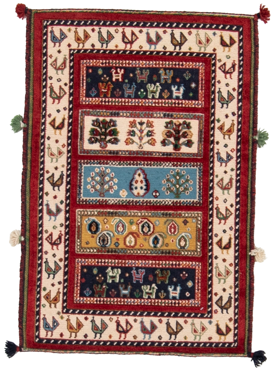 W 2 L 3 Baluch 100% Wool Hand-Woven All-Over Design - 66925