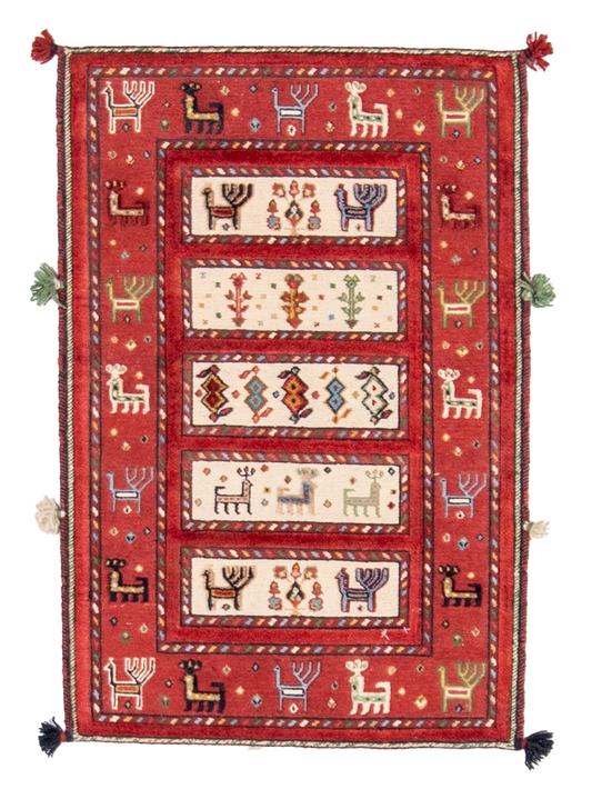 W 2 L 3 Baluch 100% Wool Hand-Woven All-Over Design - 66927