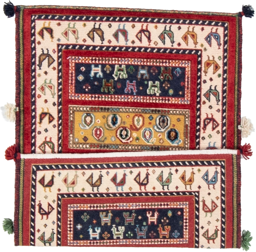 W 2 L 3 Baluch 100% Wool Hand-Woven All-Over Design - 66928